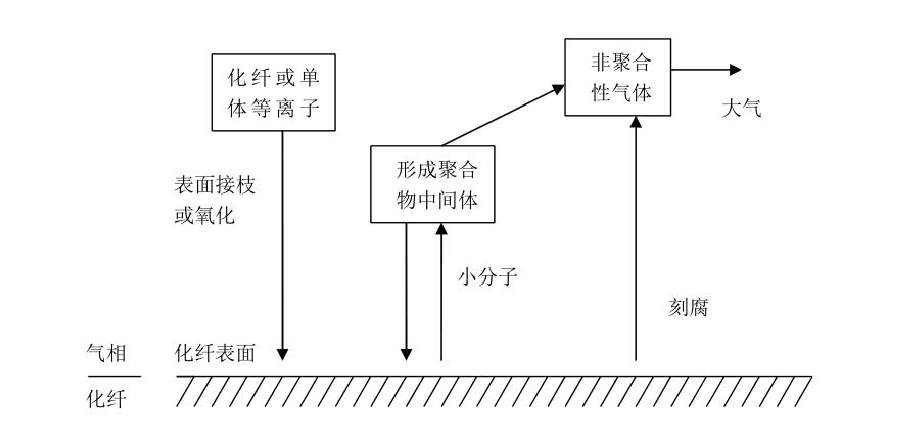 图1 等离子体对纤维材料的作用